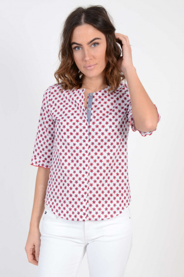 La Camicia Bluse floral gemustert in Rot/Weiß