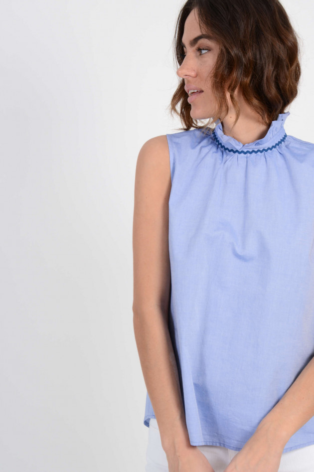 La Camicia Blusentop mit Rüschen in Blau