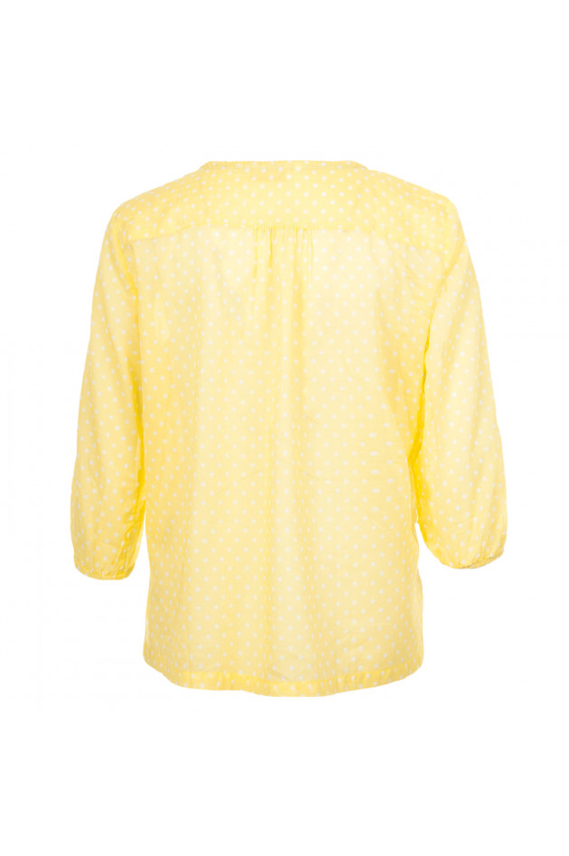La Camicia Baumwollbluse in Gelb/Weiß gemustert