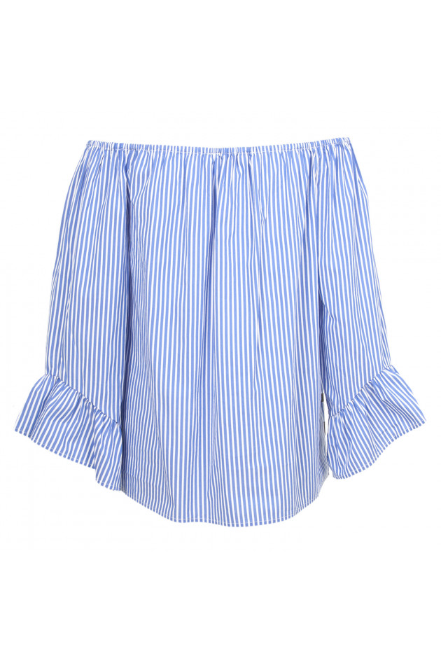 La Camicia Bluse in Blau/Weiß gestreift