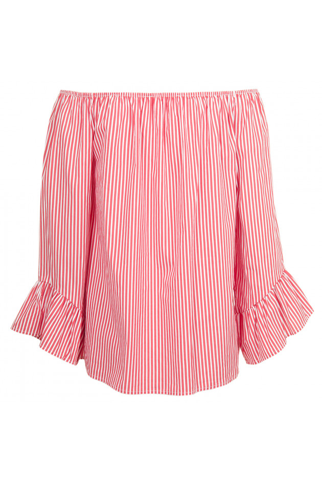 La Camicia Bluse in Rot/Weiß gestreift