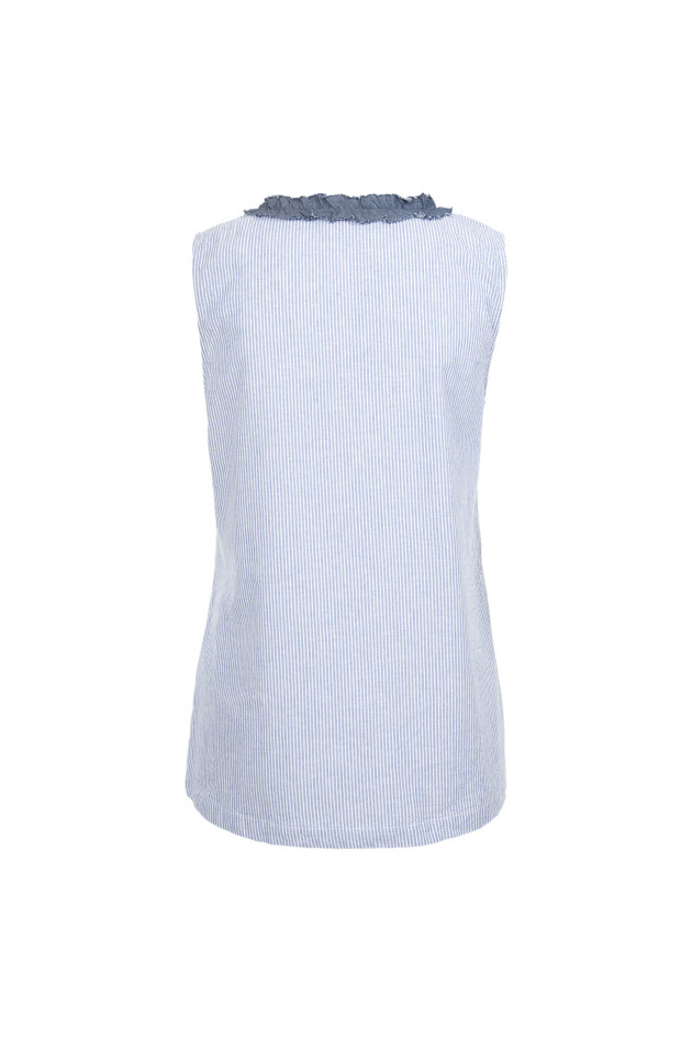 La Camicia Blusentop in Blau/Weiß gestreift