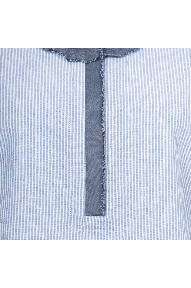 La Camicia Blusentop in Blau/Weiß gestreift