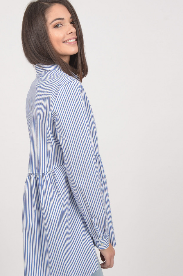 La Camicia Bluse in Blau/Weiß gestreift