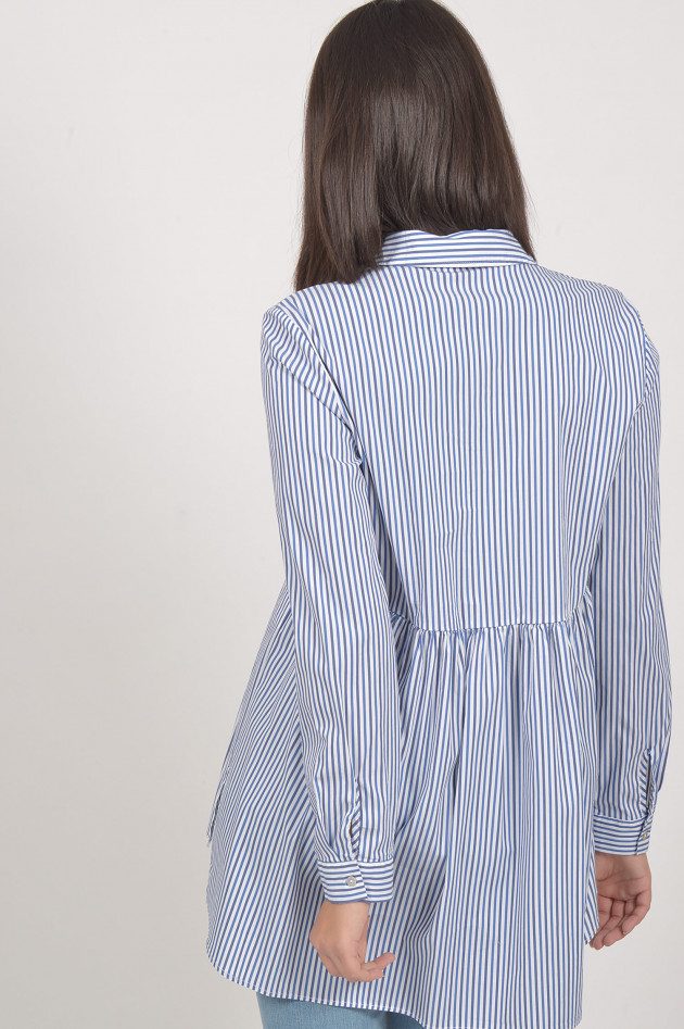 La Camicia Bluse in Blau/Weiß gestreift