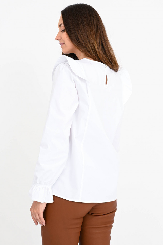 La Camicia Bluse mit Rüschen-Details in Weiß
