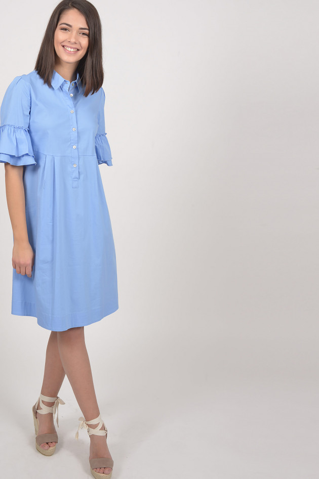 La Camicia Kleid mit Rüschen in Hellblau