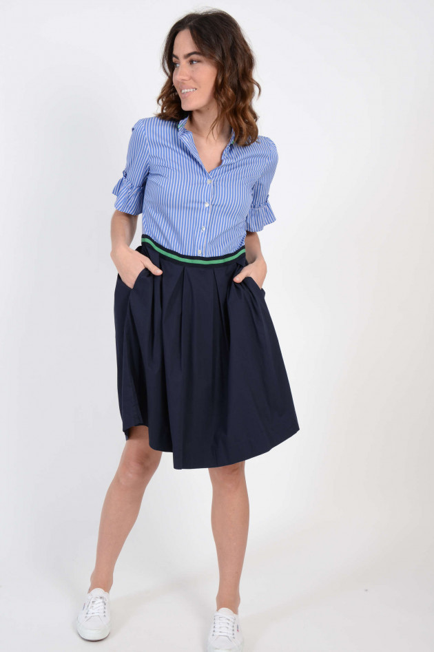 La Camicia Hemdblusenkleid in Navy/Weiß gestreift