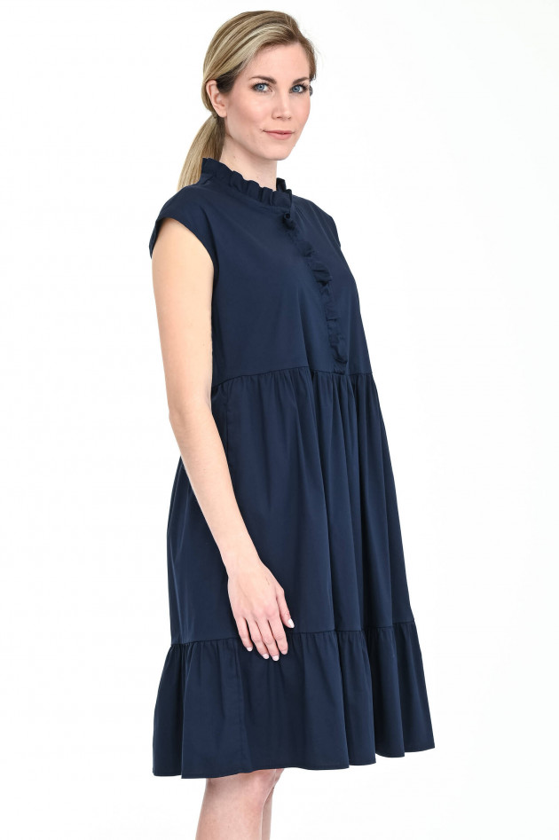 La Camicia Volantkleid mit Rüschen in Nachtblau