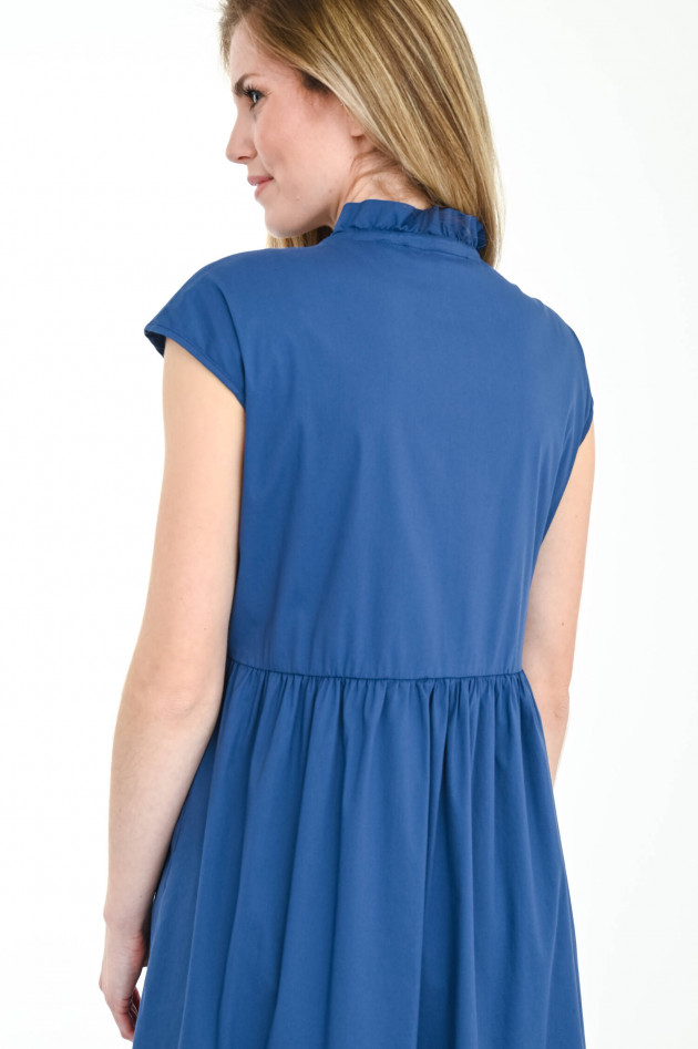 La Camicia Volantkleid mit Rüschen in Indigoblau