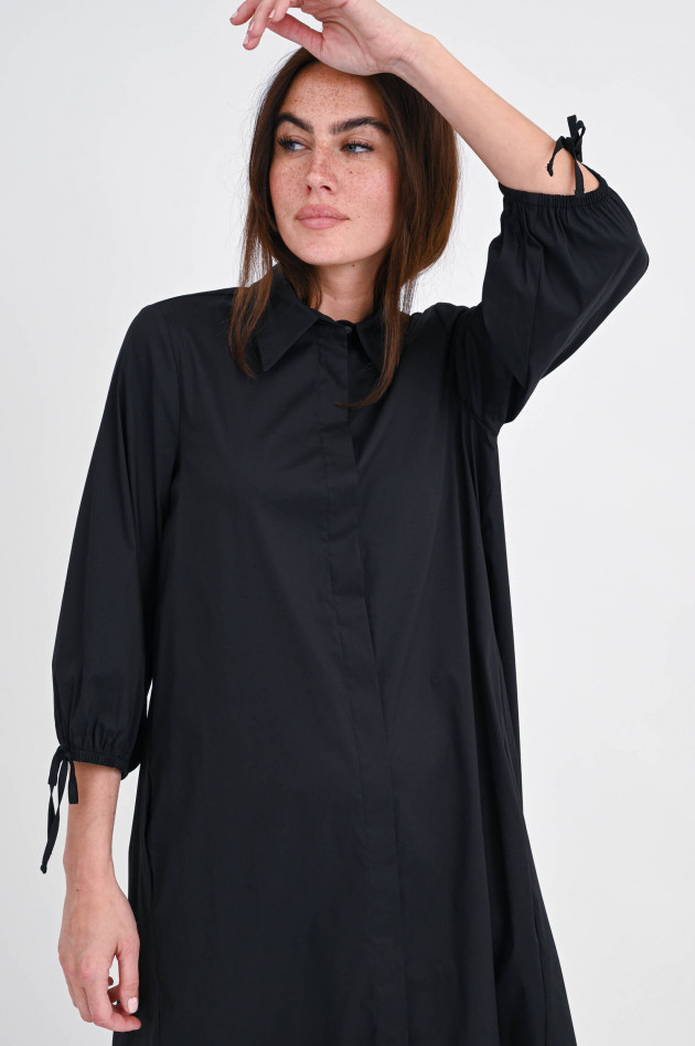 La Camicia Hemdblusenkleid mit 3/4-Arm in Schwarz