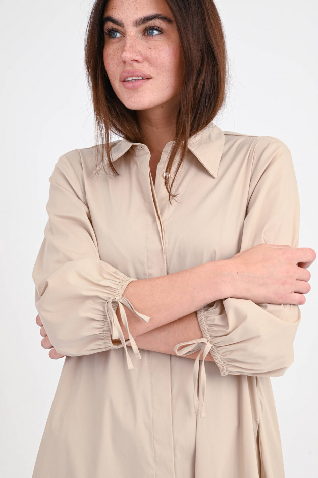 La Camicia Hemdblusenkleid mit 3/4-Arm in Beige