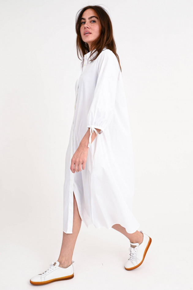 La Camicia Hemdblusenkleid mit 3/4-Arm in Weiß