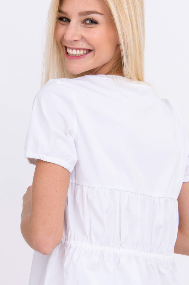 La Camicia Jersey-Blusen-Shirt in Weiß