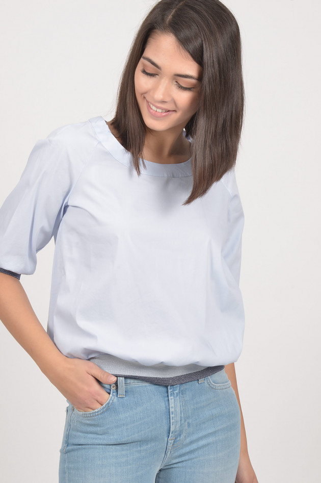 La Camicia Blusenshirt in Blau/Weiß