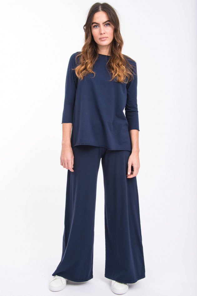 Labo.Art Jersey-Hose mit weitem Bein in Marine