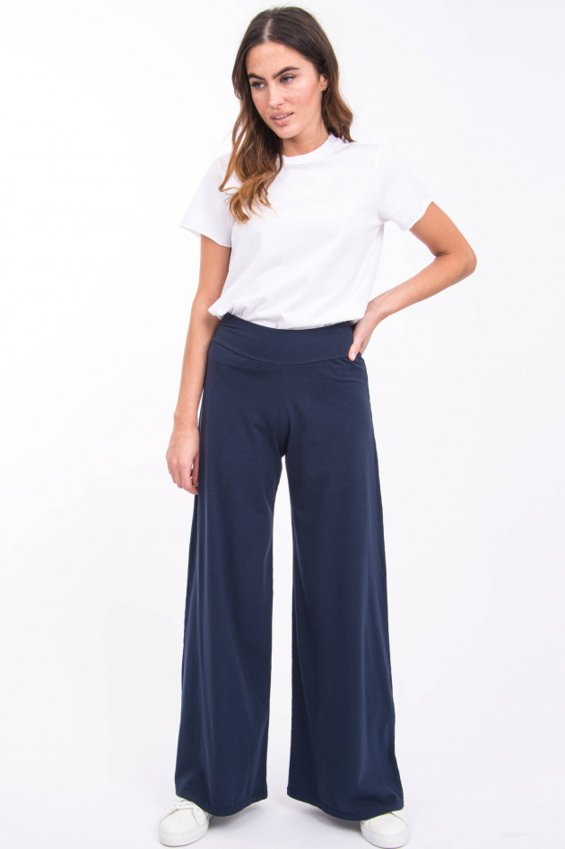 Labo.Art Jersey-Hose mit weitem Bein in Marine