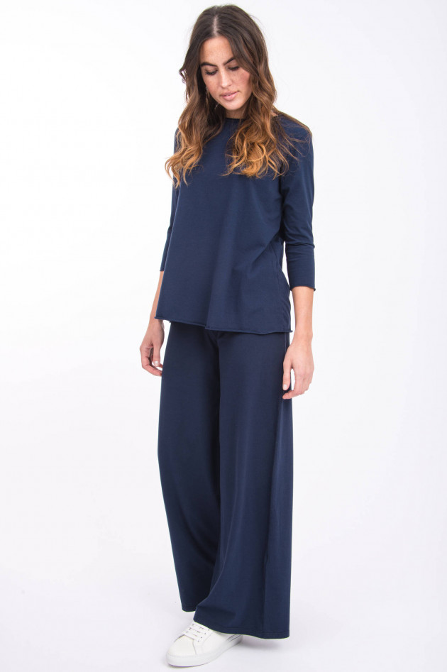 Labo.Art Jersey-Hose mit weitem Bein in Marine