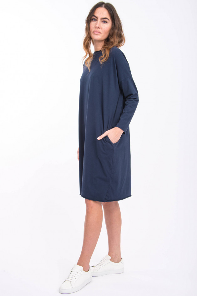 Labo.Art Oversized Jerseykleid mit Rollsaum in Marine