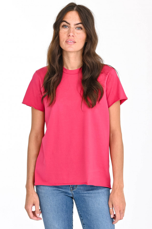 Labo.Art Kurzarmshirt mit Rollsaum in Pink