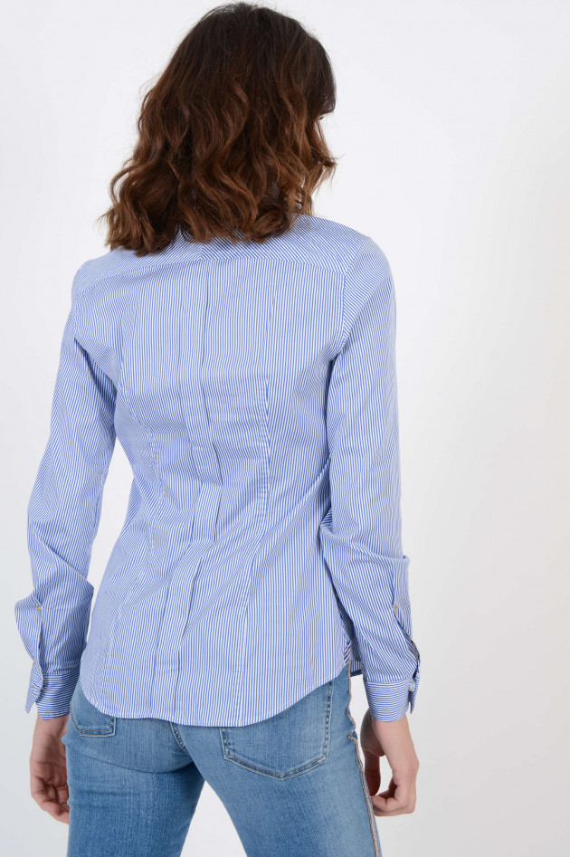 Le Sarte Pettegole Bluse im Streifenlook in Blau/Weiß