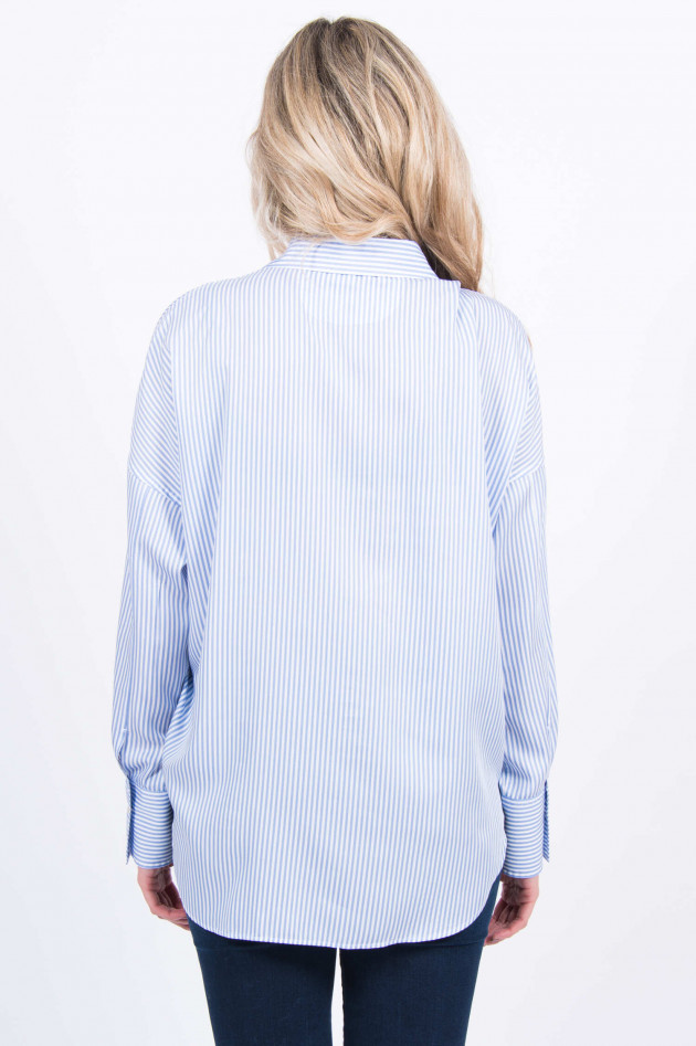 Le Sarte Pettegole Bluse mit Streifen-Design in Hellblau/Weiß