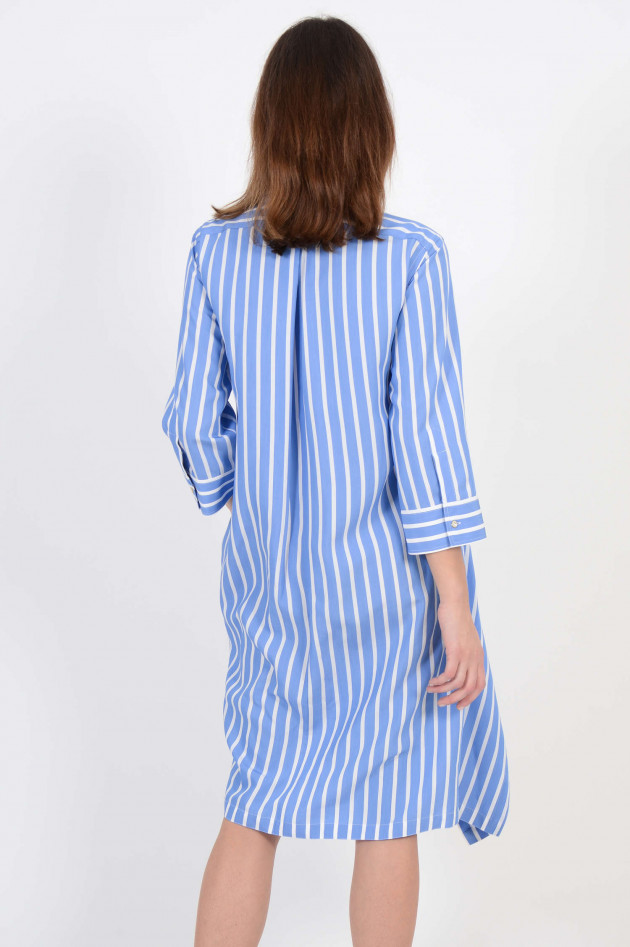 Le Sarte Pettegole Blusenkleid in Blau/Weiß gestreift