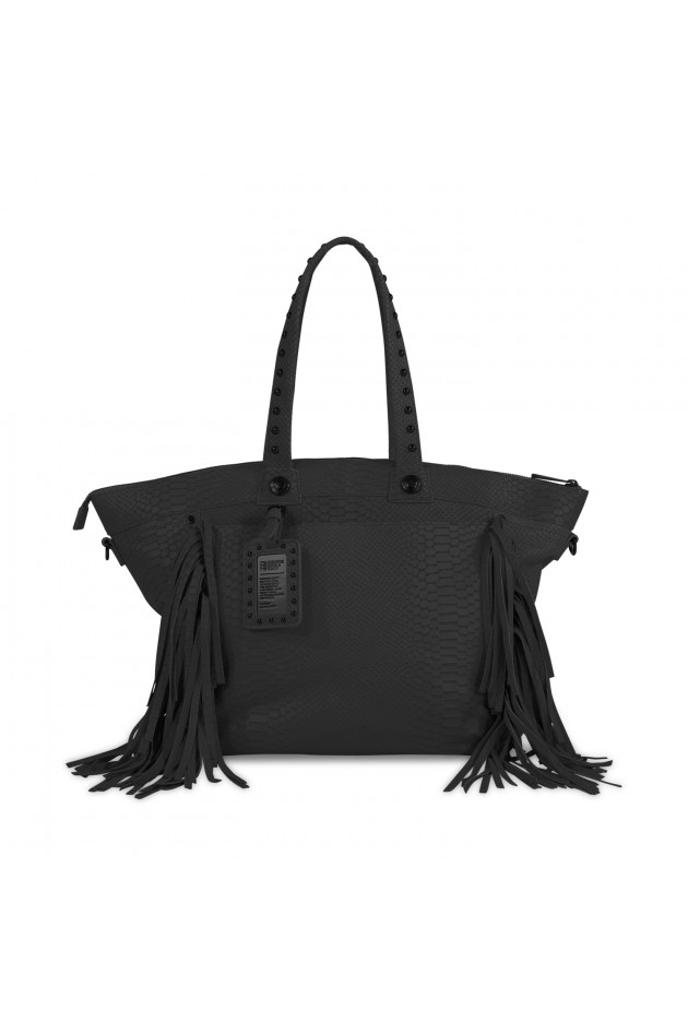 George Gina & Lucy Lederhandtasche TOMCAT in Snakeblack
