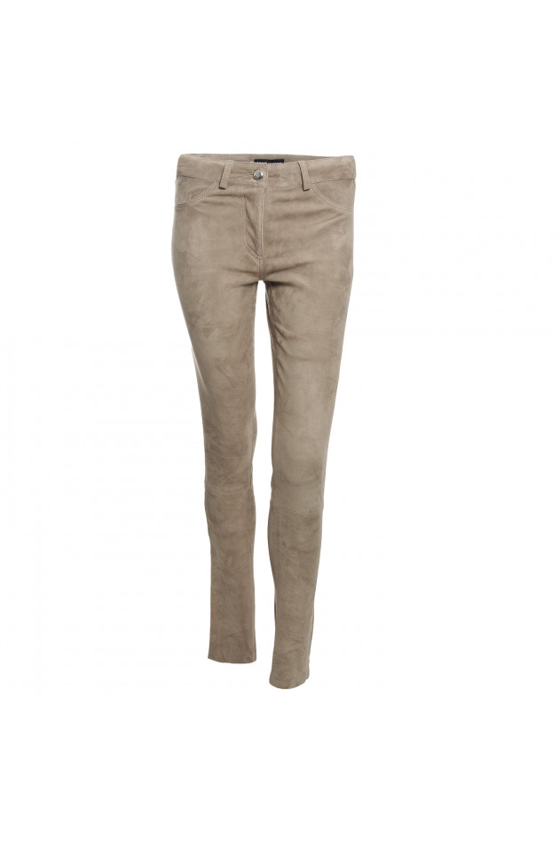 Arma  Lederhose in Grau/Taupe