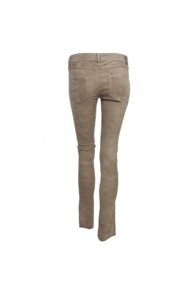 Arma  Lederhose in Grau/Taupe