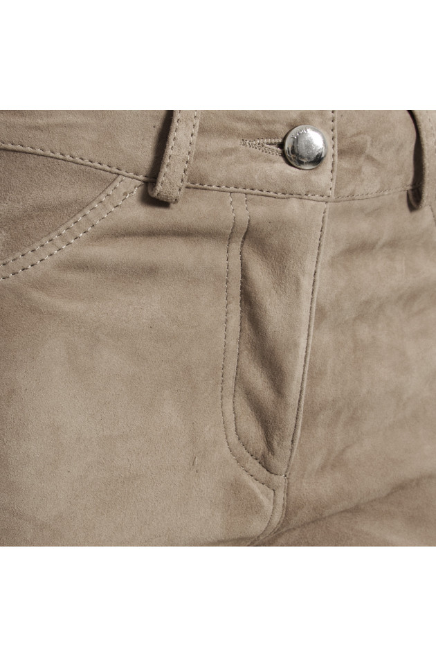 Arma  Lederhose in Grau/Taupe