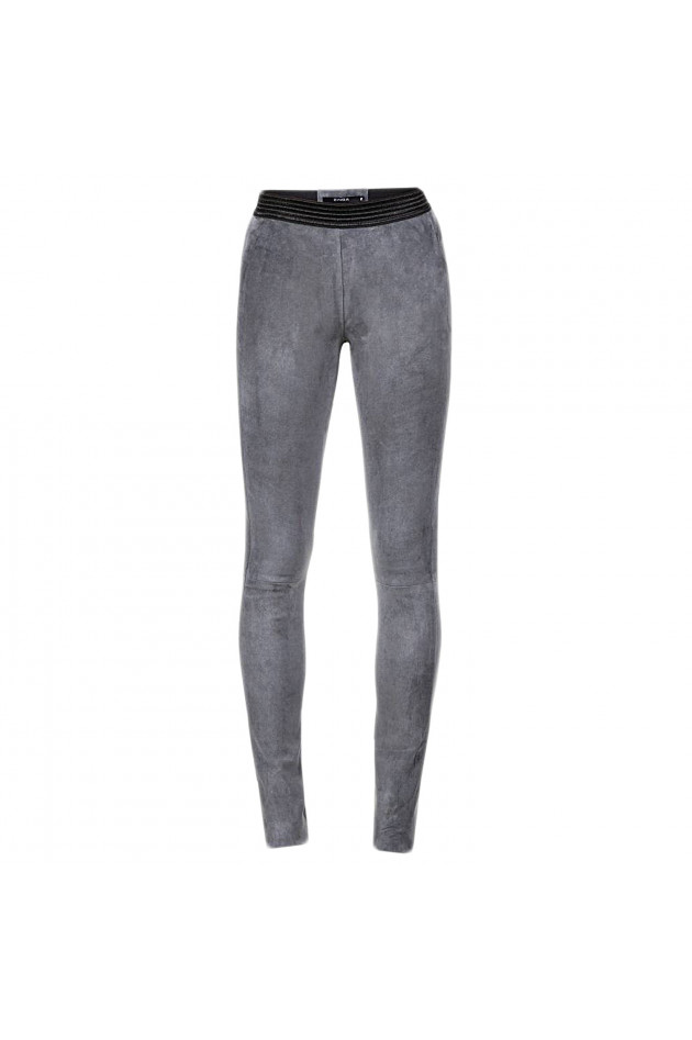 Zinga Lederleggings in Grau