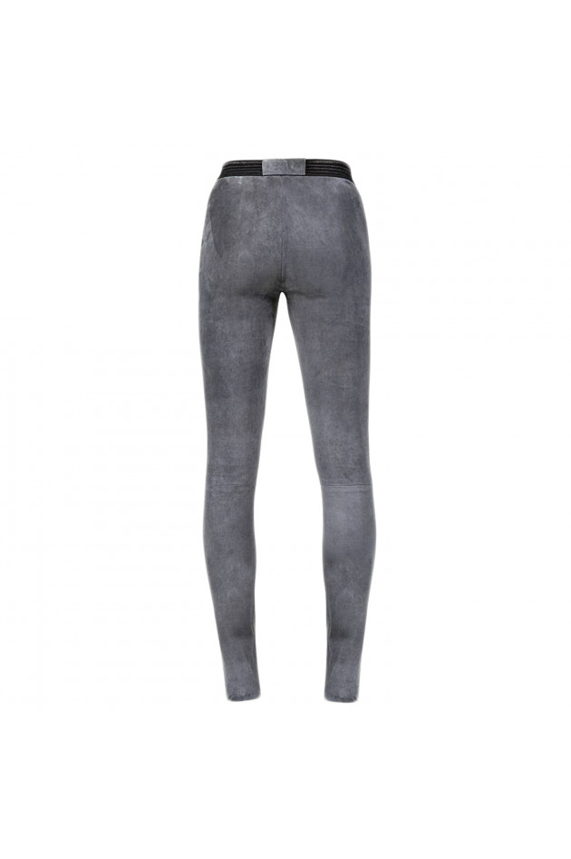 Zinga Lederleggings in Grau