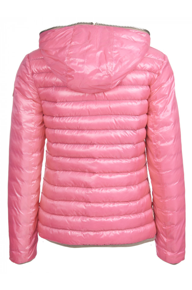 Como No. 1 Leichtdaunen Wendejacke in Leoprint/Pink