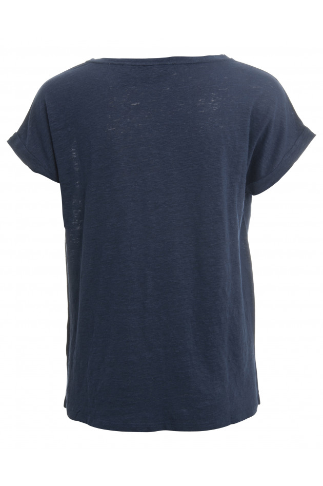 Aspesi Leinen T-Shirt in Blau