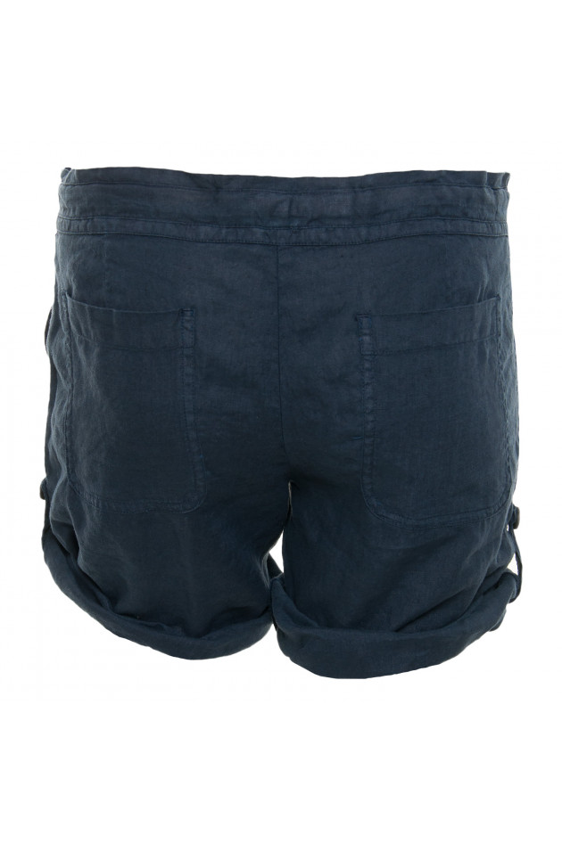 120% Leinen Leinenshorts in Marine