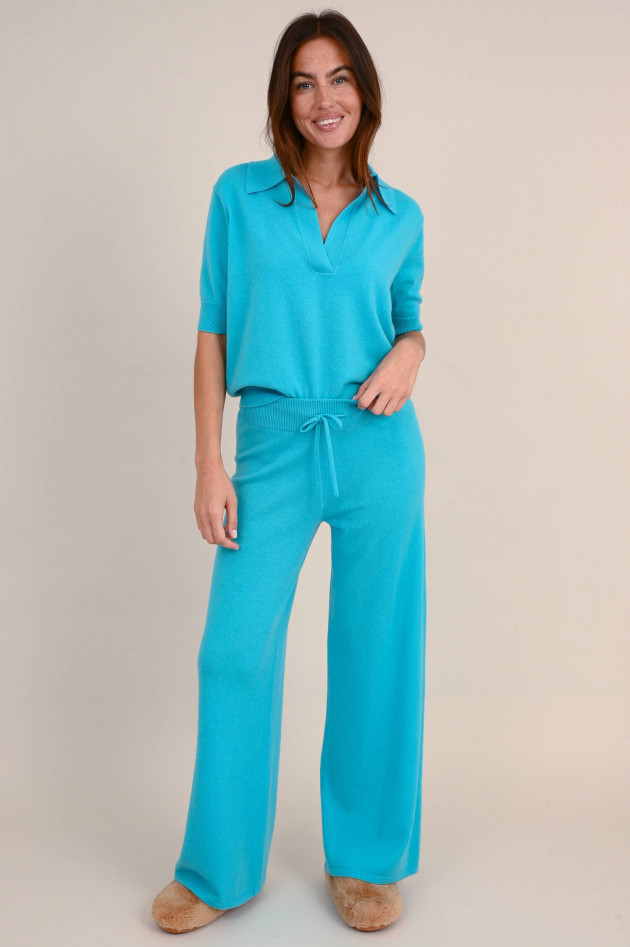 Lisa Yang Cashmere Hose SOFI in Aquablue