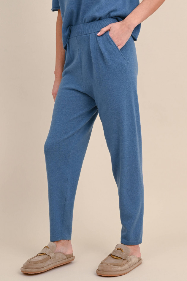 Lisa Yang Cashmere Hose JO in Mittelblau