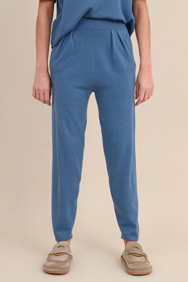 Lisa Yang Cashmere Hose JO in Mittelblau