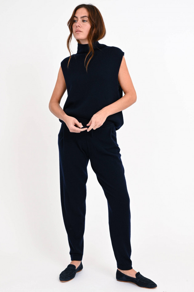 Lisa Yang Cashmere-Strickhose JO in Navy