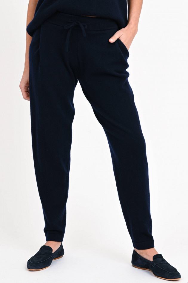 Lisa Yang Cashmere-Strickhose JO in Navy