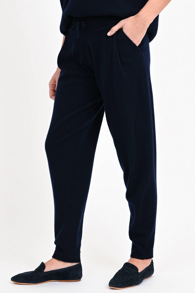 Lisa Yang Cashmere-Strickhose JO in Navy