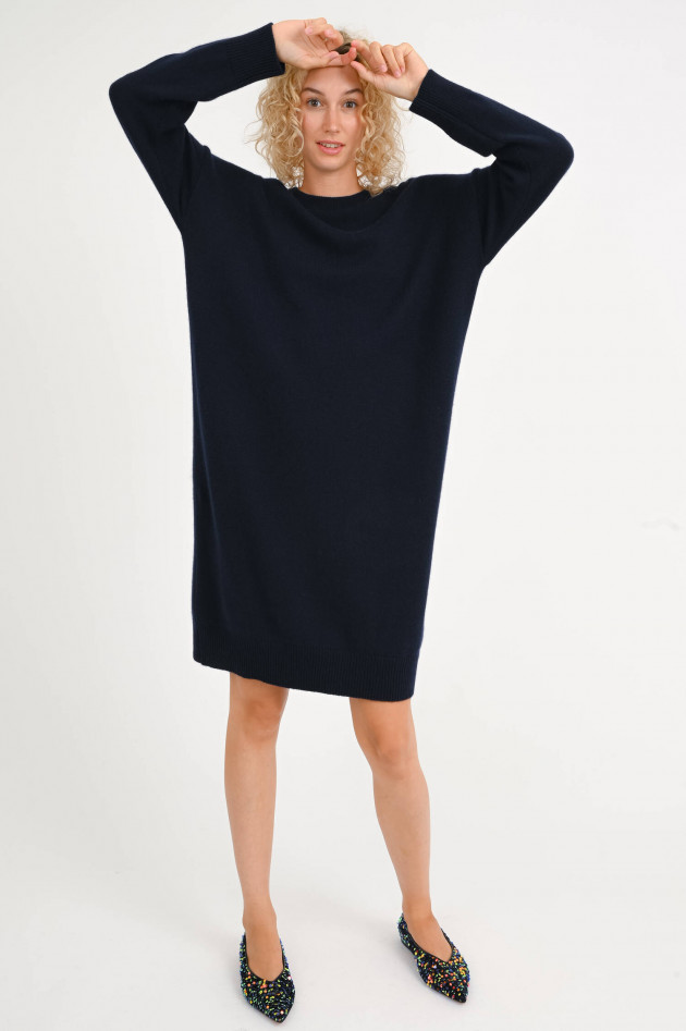 Lisa Yang Cashmere-Strickkleid in Navy