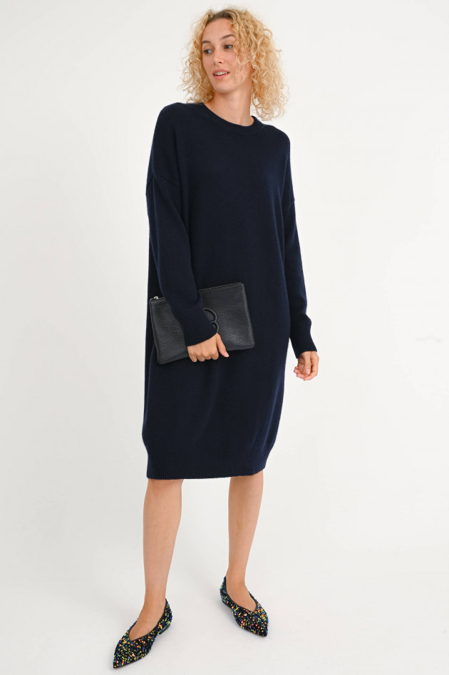 Lisa Yang Cashmere-Strickkleid in Navy