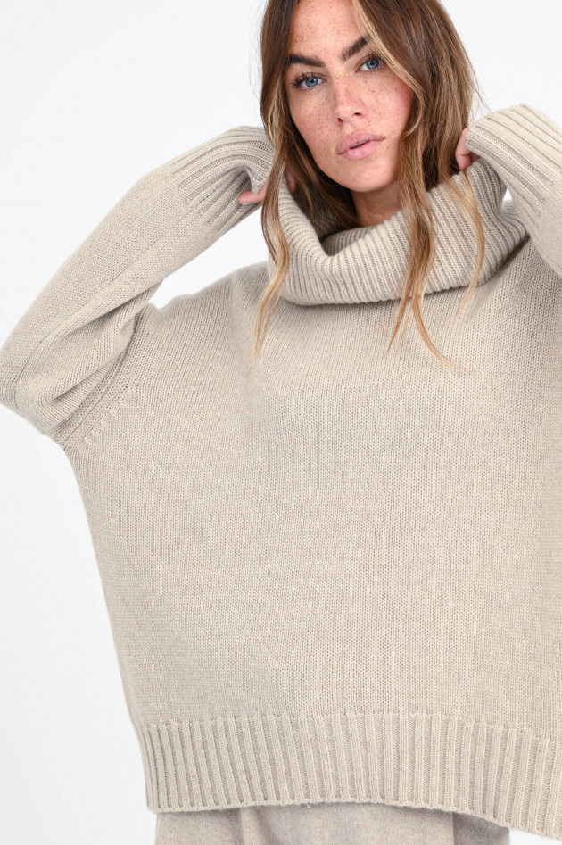 Lisa Yang Kaschmir-Rollkragenpullover LUCCA in Sand