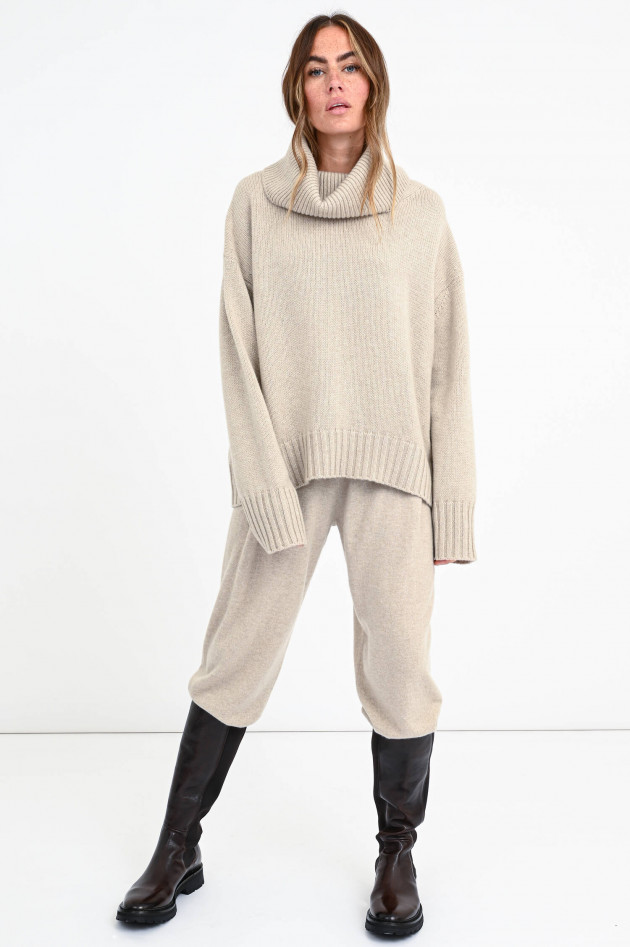 Lisa Yang Kaschmir-Rollkragenpullover LUCCA in Sand