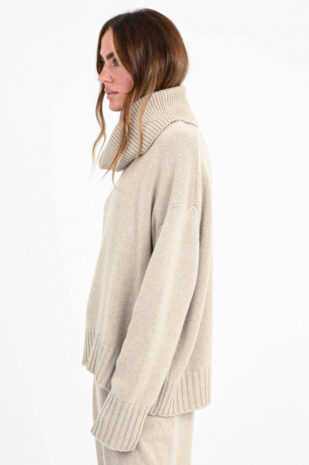 Lisa Yang Kaschmir-Rollkragenpullover LUCCA in Sand