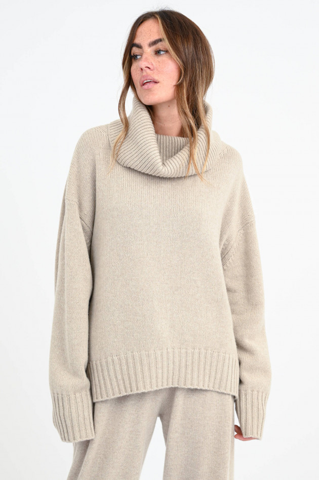 Lisa Yang Kaschmir-Rollkragenpullover LUCCA in Sand