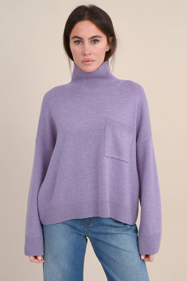 Lisa Yang Cashmere Pullover ANNE in Lila meliert