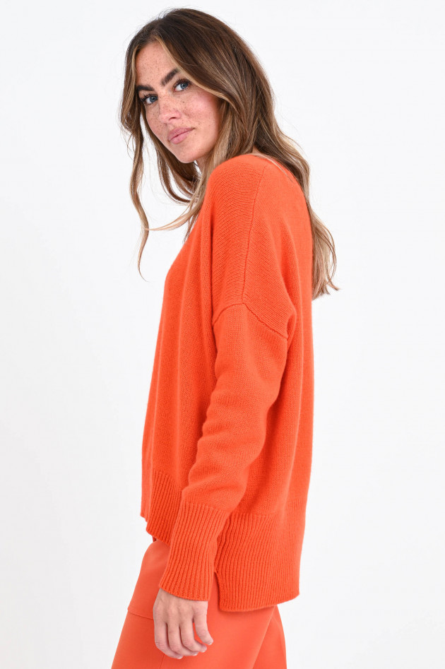 Lisa Yang Oversized Kaschmir-Pullover MILA in Zinnoberrot